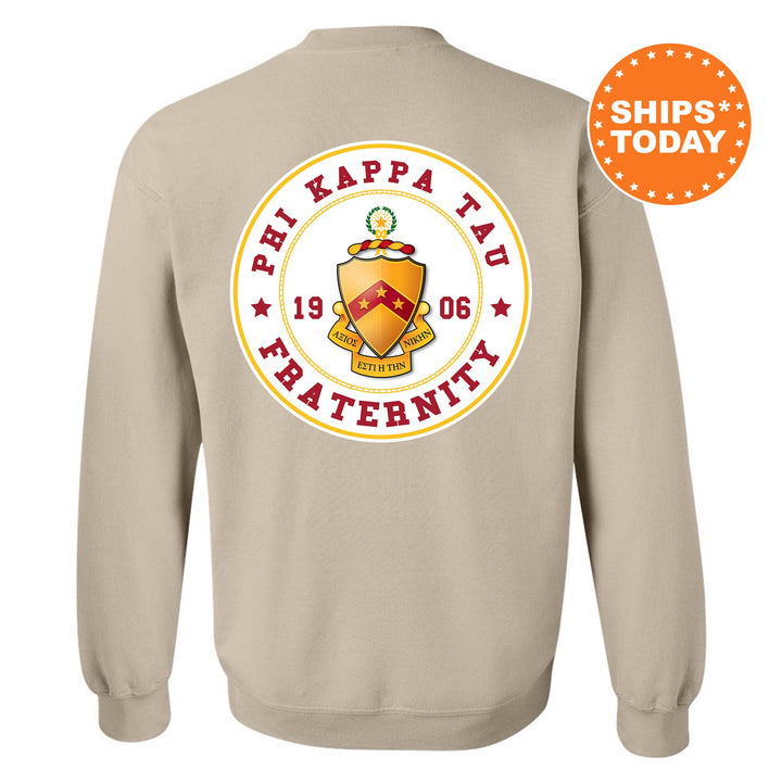 Phi Kappa Tau Proud Crests Fraternity Sweatshirt | Phi Tau Sweatshirt | Fraternity Hoodie | Bid Day Gift | Initiation Gift