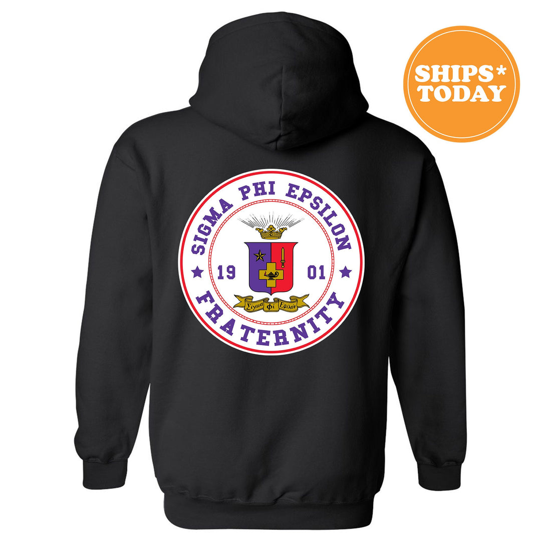Sigma Phi Epsilon Proud Crests Fraternity Sweatshirt | SigEp Sweatshirt | Fraternity Hoodie | Bid Day Gift | Initiation Gift