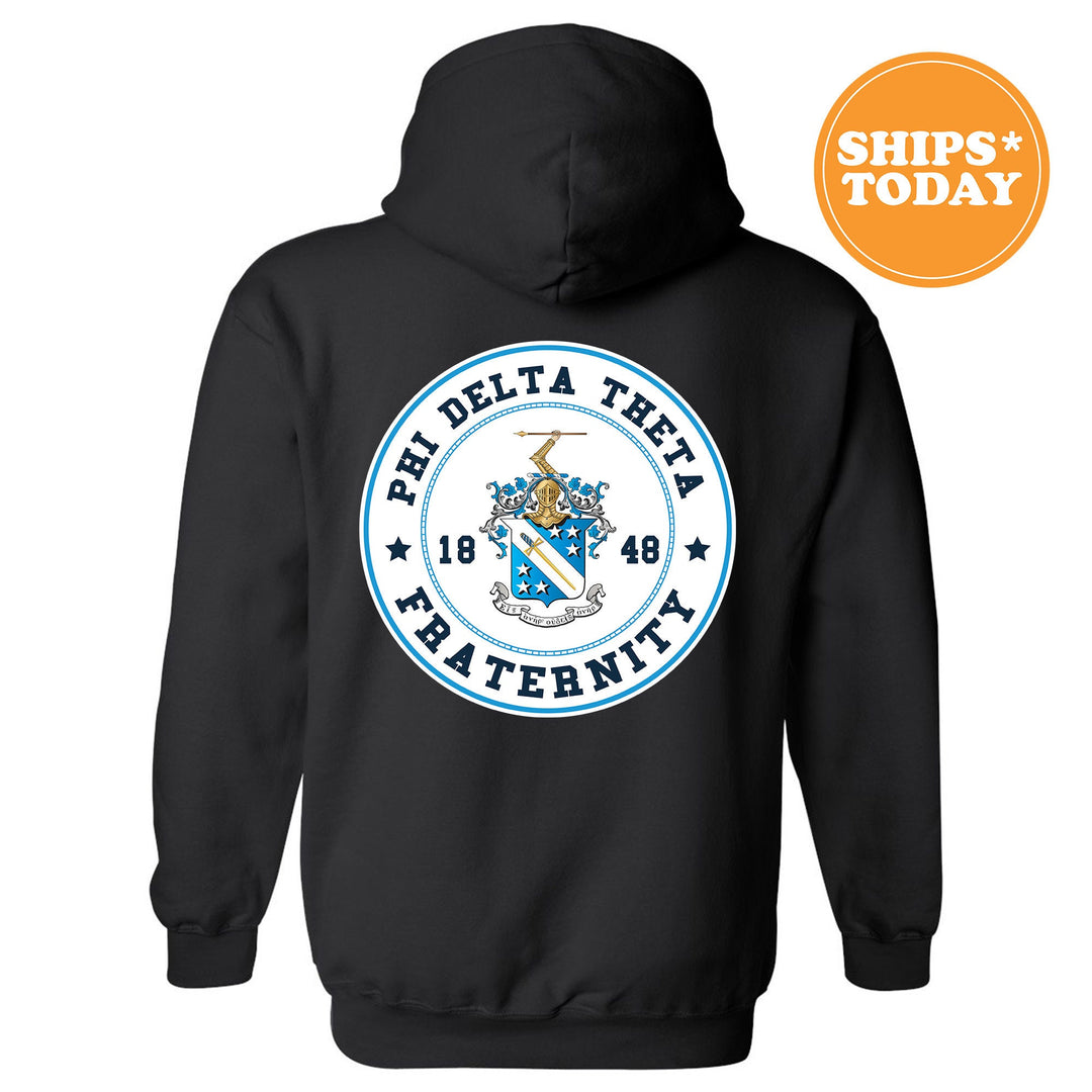 Phi Delta Theta Proud Crests Fraternity Sweatshirt | Phi Delt Sweatshirt | Fraternity Hoodie | Bid Day Gift | Frat Initiation Gift _ 13962g