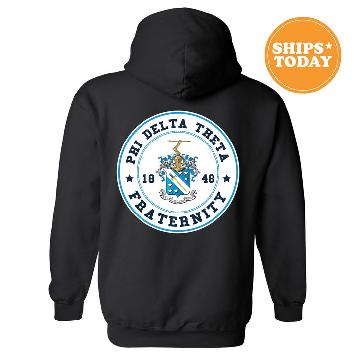 Phi Delta Theta Proud Crests Fraternity Sweatshirt | Phi Delt Sweatshirt | Fraternity Hoodie | Bid Day Gift | Frat Initiation Gift _ 13962g