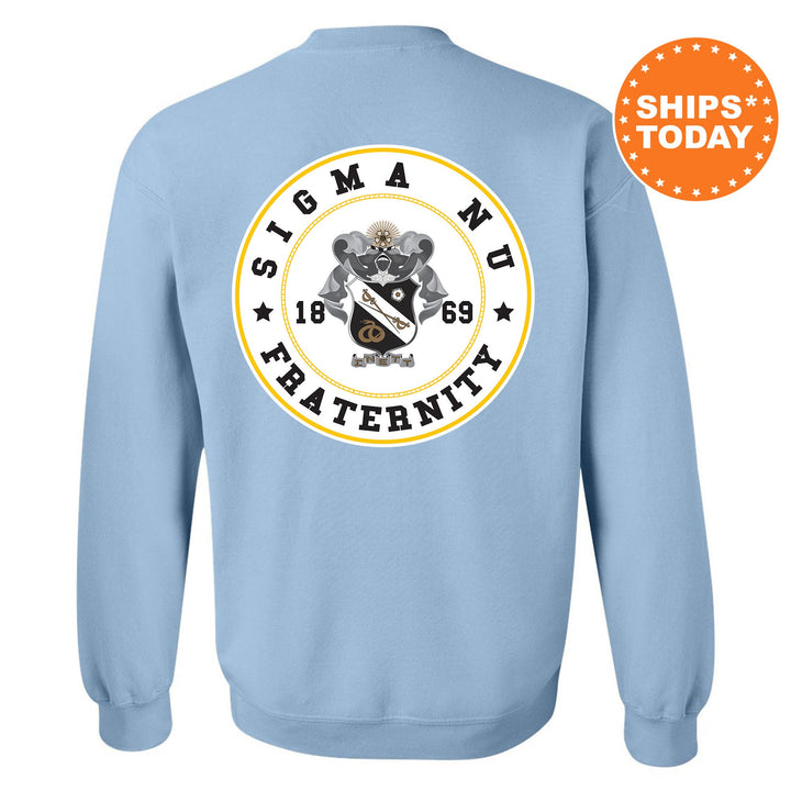 Sigma Nu Proud Crests Fraternity Sweatshirt | Sigma Nu Sweatshirt | Fraternity Hoodie | Bid Day Gift | Initiation Gift
