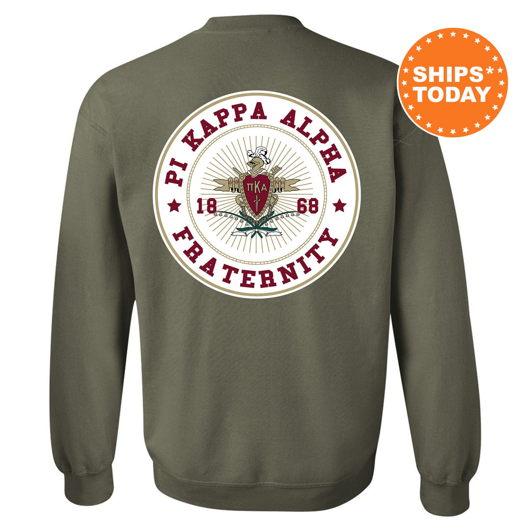 Pi Kappa Alpha Proud Crests Fraternity Sweatshirt | PIKE Sweatshirt | Fraternity Hoodie | Bid Day Gift | Initiation Gift