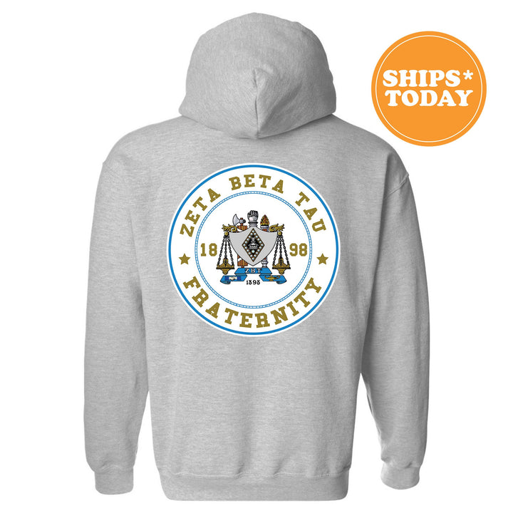 Zeta Beta Tau Proud Crests Fraternity Sweatshirt | Zeta Beta Tau Sweatshirt | ZBT Fraternity Hoodie | Initiation Gift