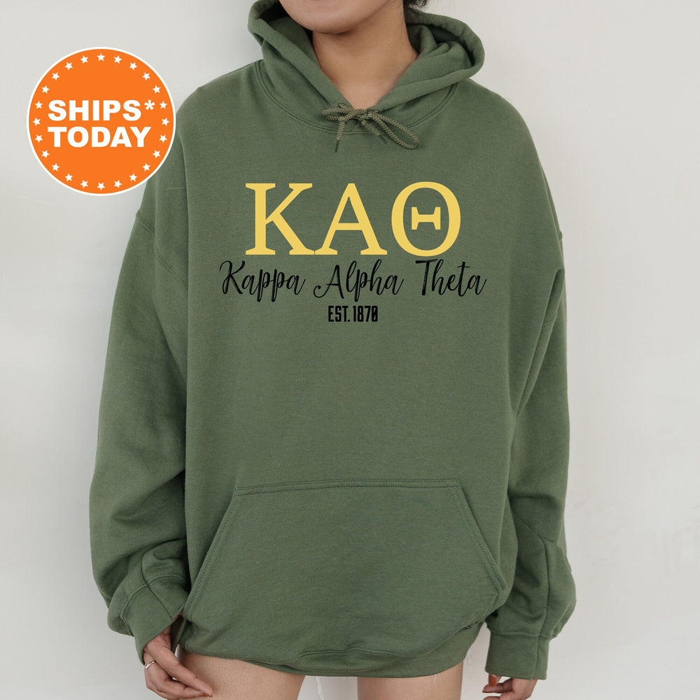 a person wearing a green hoodie with the words kao on it