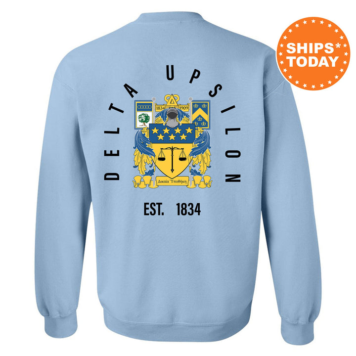 Delta Upsilon Iconic Symbol Fraternity Sweatshirt | DU Greek Apparel | Fraternity Initiation Gift | Men Crewneck | College Sweatshirt