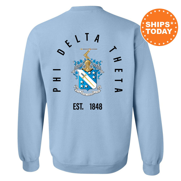 Phi Delta Theta Iconic Symbol Fraternity Sweatshirt | Phi Delt Greek Apparel | Fraternity Bid Day Gift | Men Crewneck | College Sweatshirt