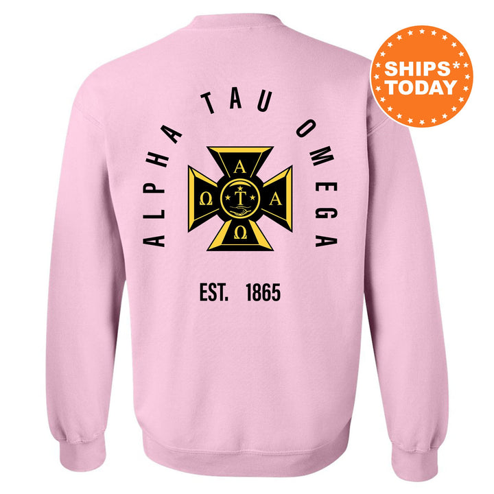 Alpha Tau Omega Iconic Symbol Fraternity Sweatshirt | ATO Greek Apparel | Fraternity Initiation Gift | Men Crewneck | College Sweatshirt