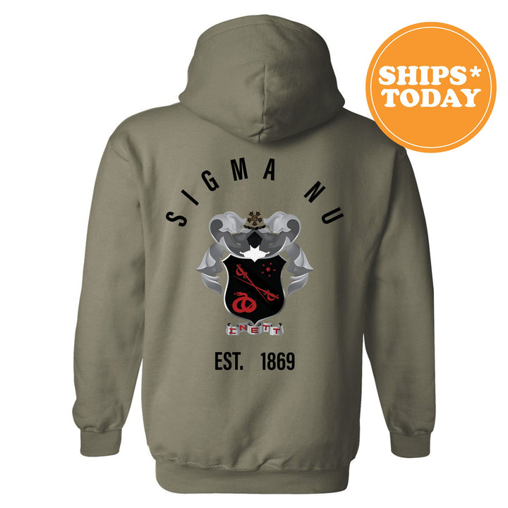 Sigma Nu Iconic Symbol Fraternity Sweatshirt | Sigma Nu Greek Apparel | Fraternity Initiation Gift | Men Crewneck | College Sweatshirt