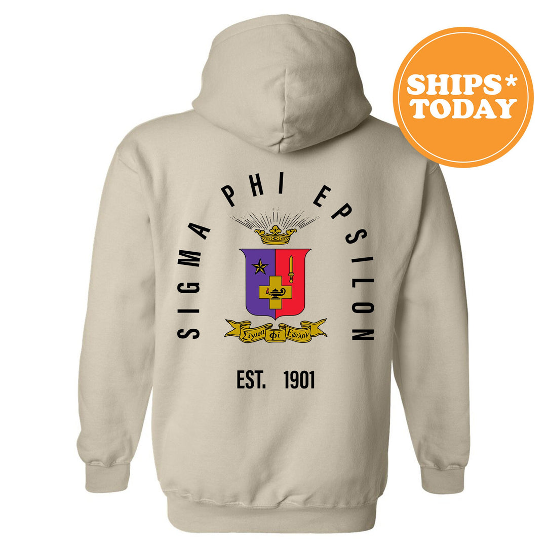Sigma Phi Epsilon Iconic Symbol Fraternity Sweatshirt | SigEp Greek Apparel | Fraternity Bid Day Gift | Men Crewneck | College Sweatshirt