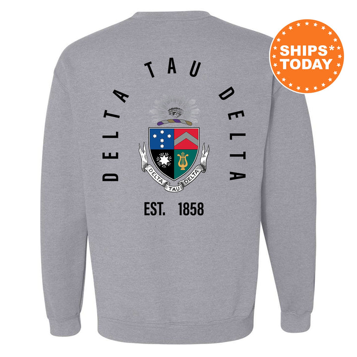 Delta Tau Delta Iconic Symbol Fraternity Sweatshirt | Delt Greek Apparel | Fraternity Initiation Gift | Men Crewneck | College Sweatshirt
