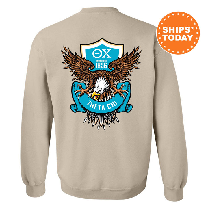 Theta Chi Greek Eagles Fraternity Sweatshirt | Theta Chi Crewneck Sweatshirt | Greek Sweatshirt | Fraternity Gift | College Apparel