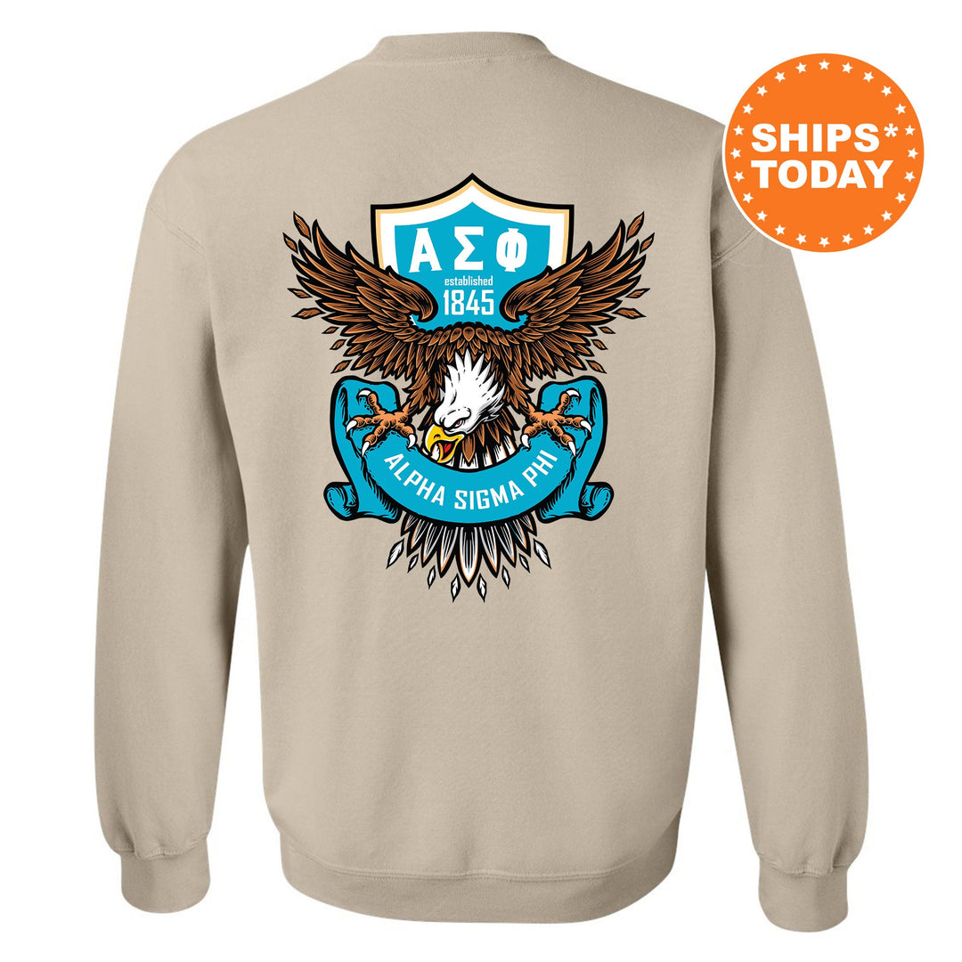 Alpha Sigma Phi Greek Eagles Fraternity Sweatshirt | Alpha Sig Crewneck Sweatshirt | Greek Sweatshirt | Fraternity Gift | College Apparel