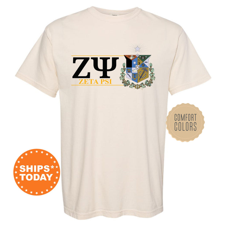 Zeta Psi Timeless Symbol Fraternity T-Shirt | Zete Fraternity Crest Shirt | Fraternity Chapter Gift | Zeta Psi Comfort Colors Tee _ 10072g