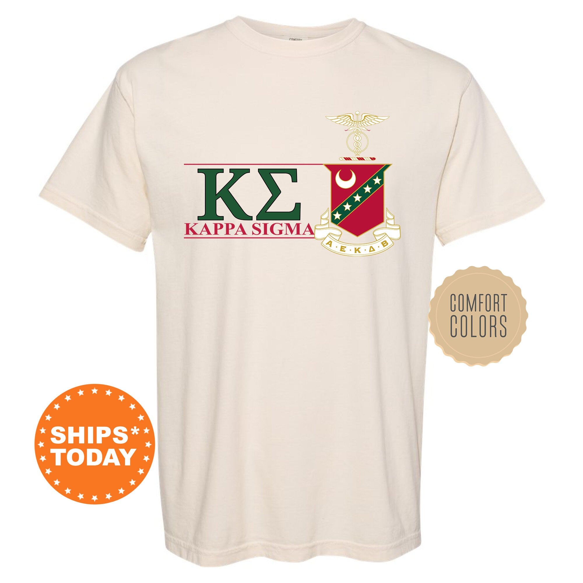 Kappa Sigma Timeless Symbol Fraternity T Shirt Kappa Sig Fraternity Kite and Crest