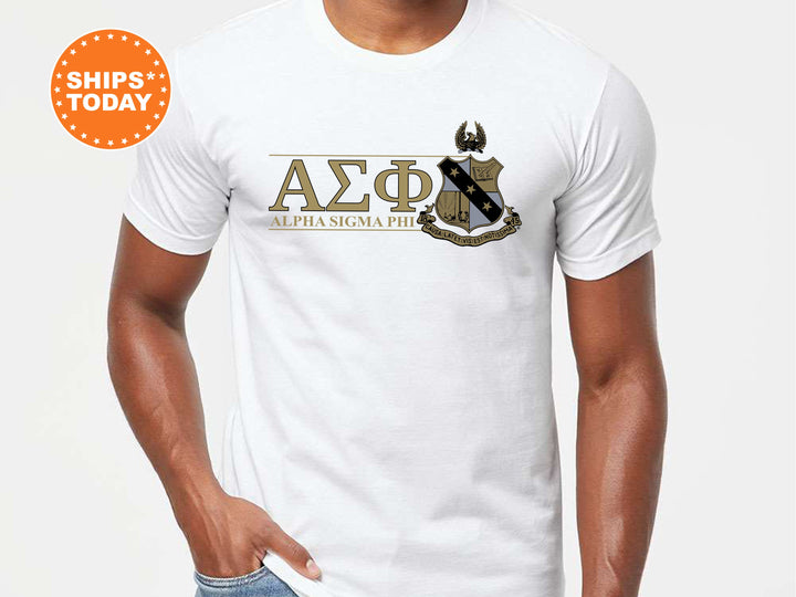 Alpha Sigma Phi Timeless Symbol Fraternity T-Shirt | Alpha Sig Fraternity Crest Shirt | Fraternity Chapter | Comfort Colors Tee _ 10044g