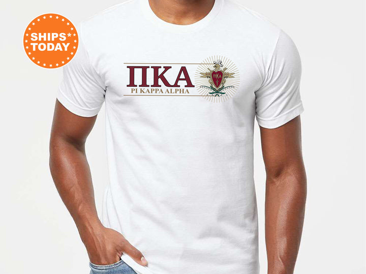 Pi Kappa Alpha Timeless Symbol Fraternity T-Shirt | PIKE Fraternity Crest Shirt | Fraternity Chapter Gift | Comfort Colors Tee _ 10060g