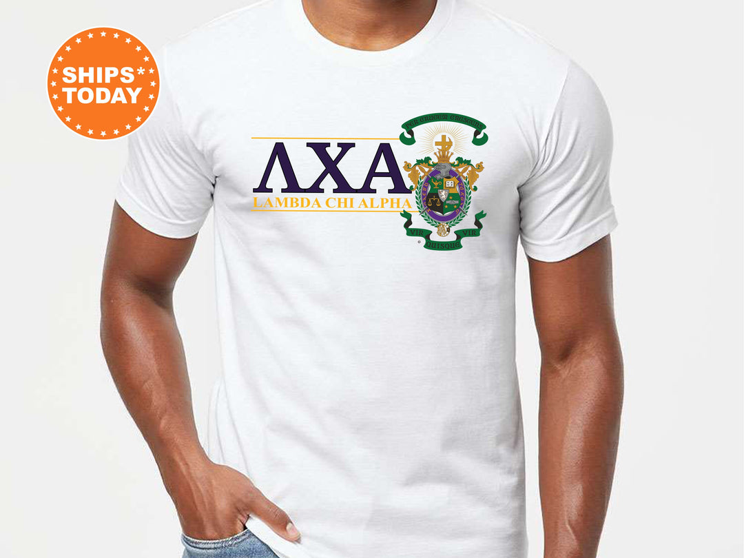 Lambda Chi Alpha Timeless Symbol Fraternity T-Shirt | Lambda Chi Fraternity Crest Shirt | Fraternity Chapter | Comfort Colors Tee _ 10054g