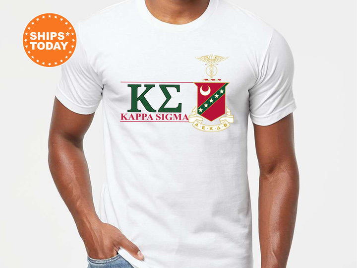 Kappa Sigma Timeless Symbol Fraternity T-Shirt | Kappa Sig Fraternity Crest Shirt | Fraternity Chapter Gift | Comfort Colors Tee _ 10053g
