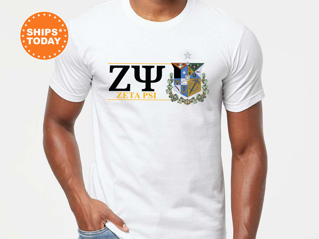 Zeta Psi Timeless Symbol Fraternity T-Shirt | Zete Fraternity Crest Shirt | Fraternity Chapter Gift | Zeta Psi Comfort Colors Tee _ 10072g