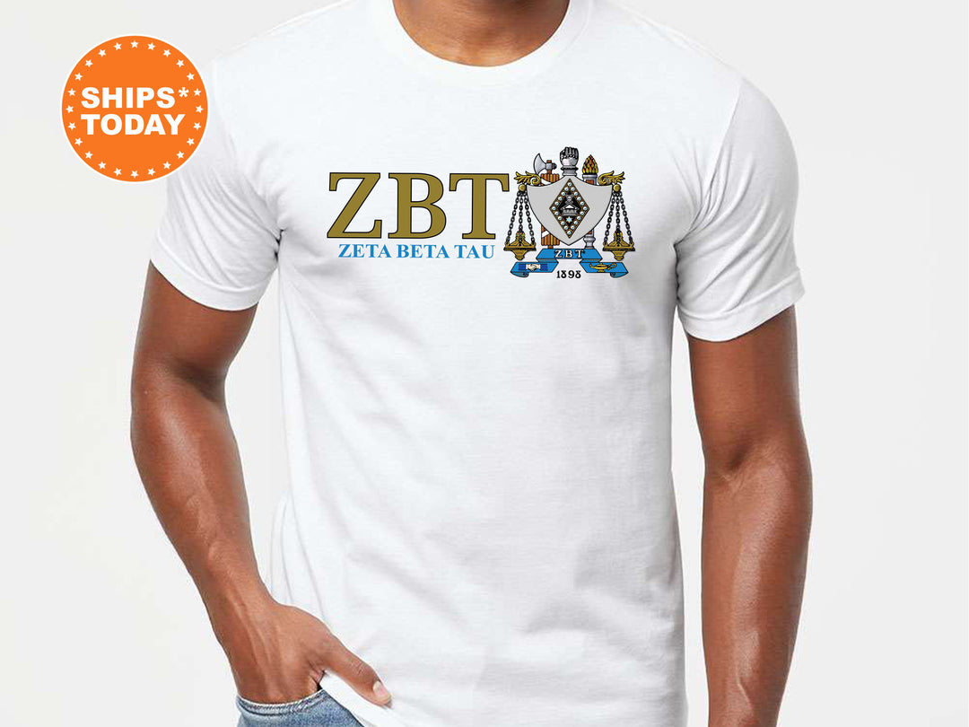 Zeta Beta Tau Timeless Symbol Fraternity T-Shirt | ZBT Fraternity Crest Shirt | Fraternity Chapter Gift | Comfort Colors Tee _ 10071g
