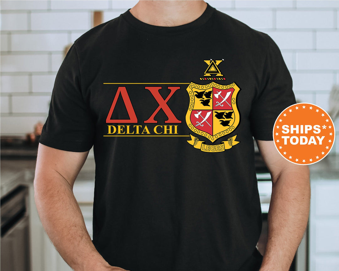 Delta Chi Timeless Symbol Fraternity T-Shirt | D-Chi Fraternity Crest Shirt | Fraternity Chapter Gift | Comfort Colors Tee _ 10048g