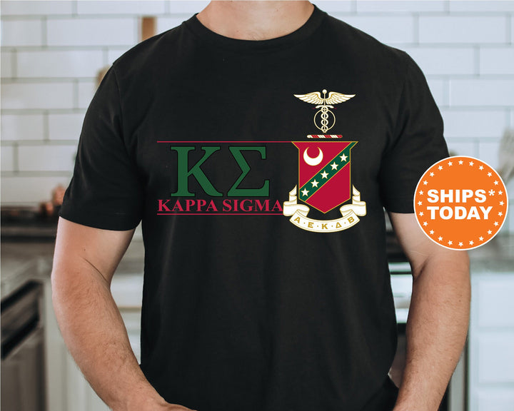 Kappa Sigma Timeless Symbol Fraternity T-Shirt | Kappa Sig Fraternity Crest Shirt | Fraternity Chapter Gift | Comfort Colors Tee _ 10053g