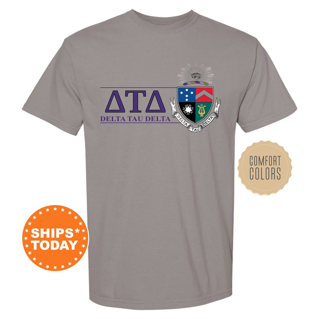Delta Tau Delta Timeless Symbol Fraternity T-Shirt | Delt Fraternity Crest Shirt | Fraternity Chapter Gift | DTD Comfort Colors Tee _ 10050g