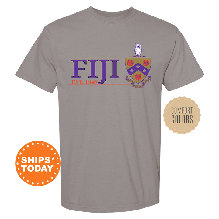 FIJI Timeless Symbol Fraternity T-Shirt | Phi Gamma Delta Fraternity Crest Shirt | Fraternity Chapter Gift | Comfort Colors Tee _ 10056g