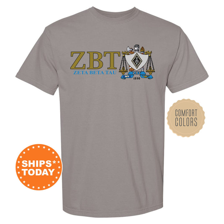 Zeta Beta Tau Timeless Symbol Fraternity T-Shirt | ZBT Fraternity Crest Shirt | Fraternity Chapter Gift | Comfort Colors Tee _ 10071g