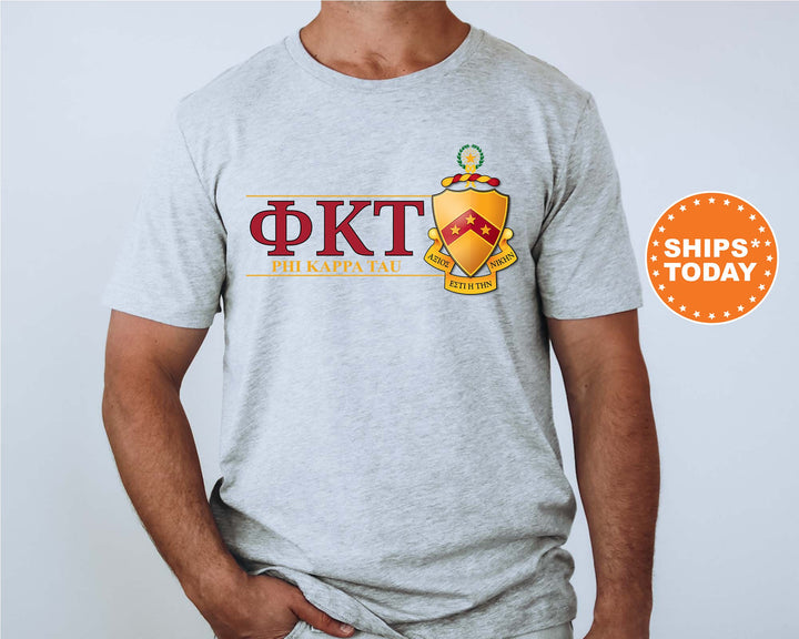 Phi Kappa Tau Timeless Symbol Fraternity T-Shirt | Phi Tau Fraternity Crest Shirt | Fraternity Chapter Gift | Comfort Colors Tee _ 10058g