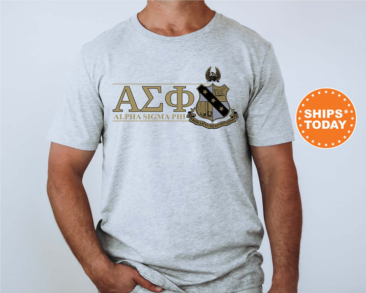 Alpha Sigma Phi Timeless Symbol Fraternity T-Shirt | Alpha Sig Fraternity Crest Shirt | Fraternity Chapter | Comfort Colors Tee _ 10044g