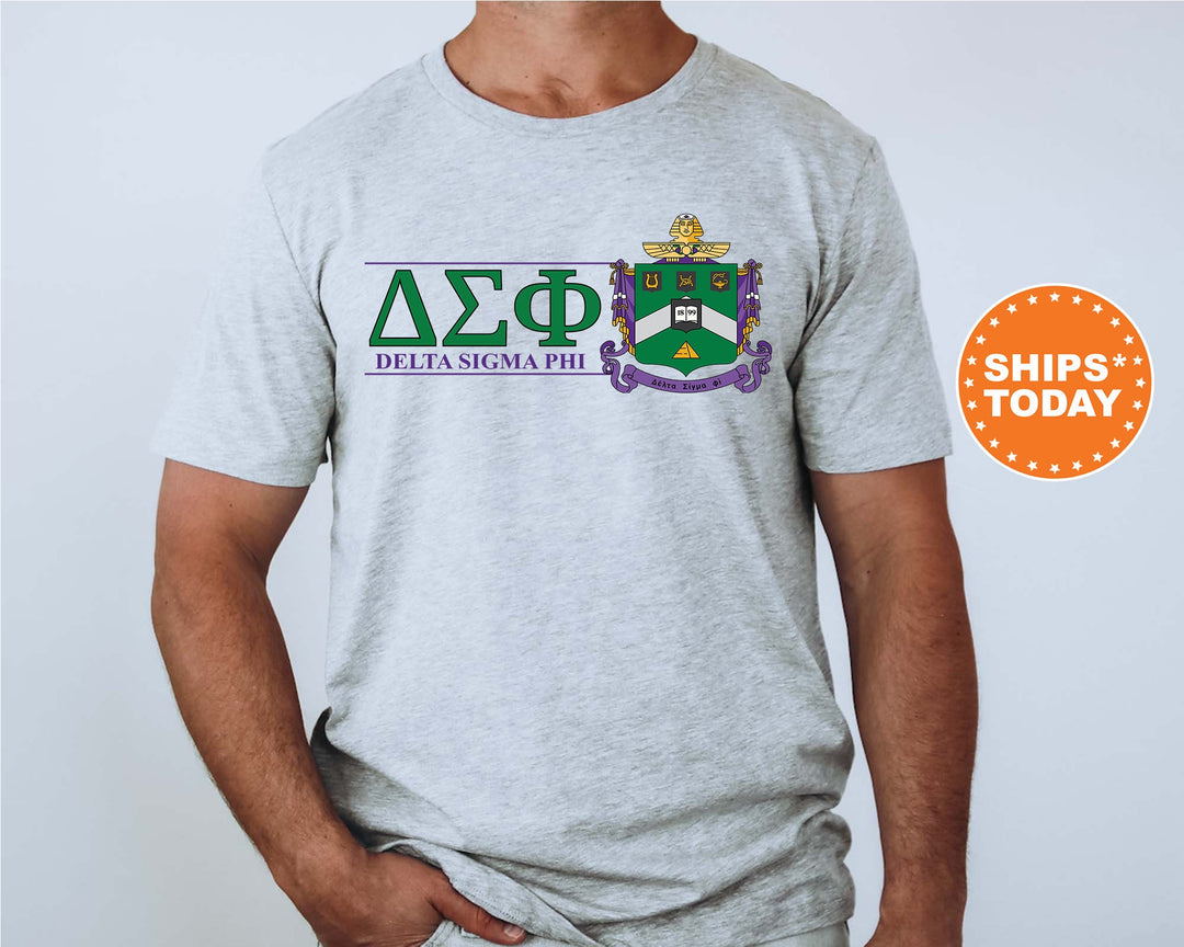 Delta Sigma Phi Timeless Symbol Fraternity T-Shirt | Delta Sig Fraternity Crest Shirt | Fraternity Chapter | Comfort Colors Tee _ 10049g