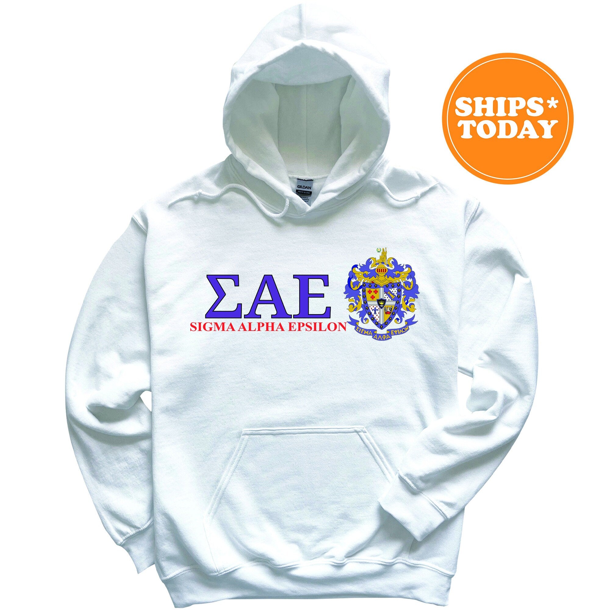 Sigma Alpha Epsilon Collection SHIPS TODAY Kite and Crest Tagged Crewneck Sweatshirt