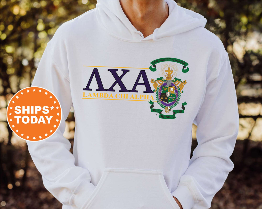 Lambda Chi Alpha Timeless Symbol Fraternity Sweatshirt | Lambda Chi Fraternity Crest Sweatshirt | College Apparel | Fraternity Gift _ 10054g