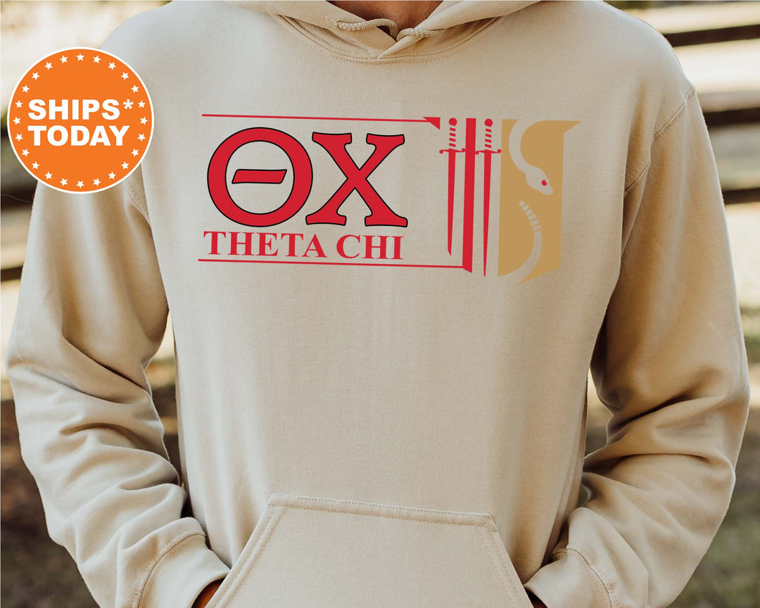 Theta Chi Timeless Symbol Fraternity Sweatshirt | Theta Chi Fraternity Crest Sweatshirt | College Crewneck | Fraternity Gift