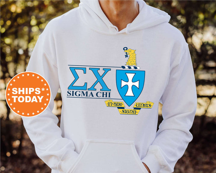 Sigma Chi Timeless Symbol Fraternity Sweatshirt | Sigma Chi Fraternity Crest Sweatshirt | College Crewneck | Fraternity Gift