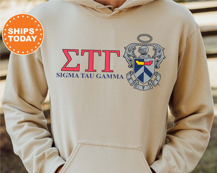 Sigma Tau Gamma Timeless Symbol Fraternity Sweatshirt | Sig Tau Fraternity Crest Sweatshirt | College Crewneck | Fraternity Gift