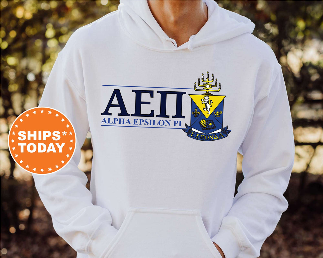 Alpha Epsilon Pi Timeless Symbol Fraternity Sweatshirt | AEPi Fraternity Crest Sweatshirt | College Crewneck | Fraternity Gift