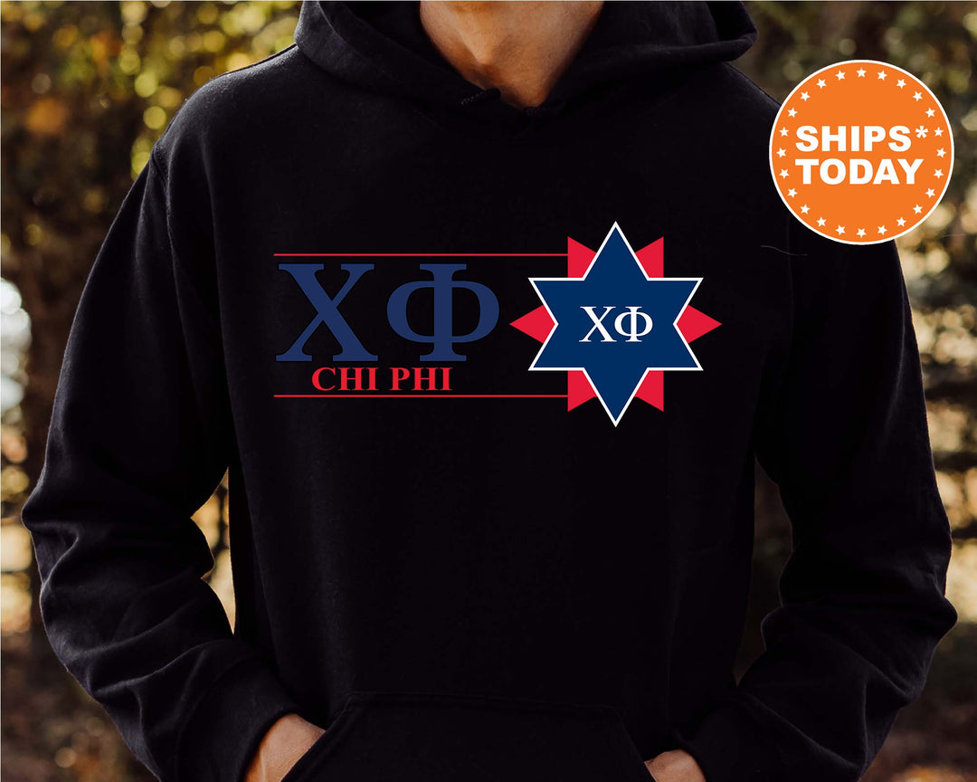 Chi Phi Timeless Symbol Fraternity Sweatshirt | Chi Phi Fraternity Crest Sweatshirt | College Crewneck | Fraternity Gift