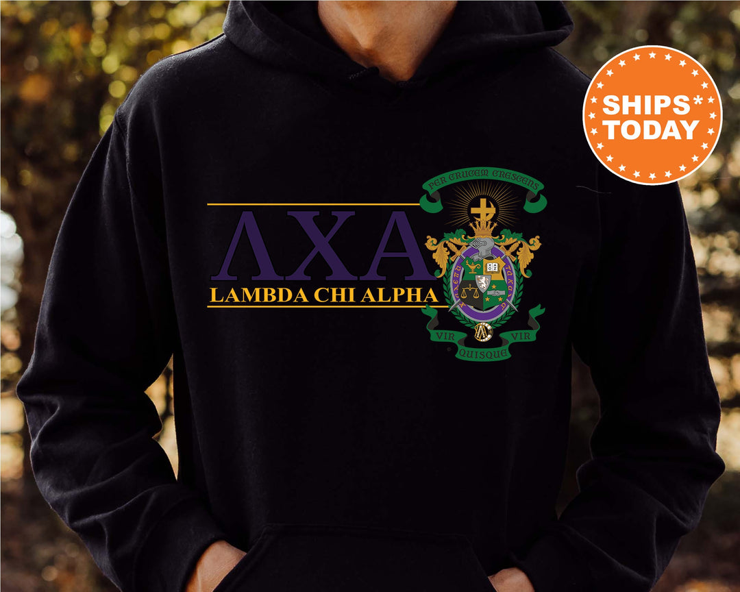 Lambda Chi Alpha Timeless Symbol Fraternity Sweatshirt | Lambda Chi Fraternity Crest Sweatshirt | College Apparel | Fraternity Gift _ 10054g