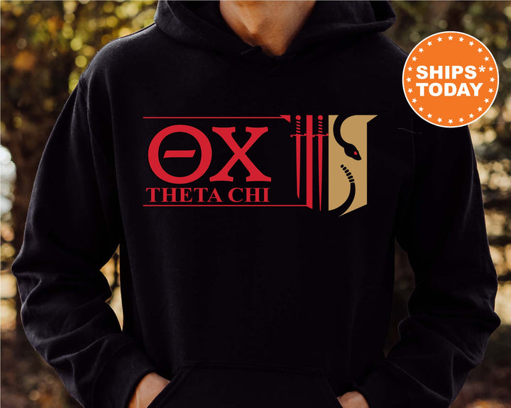 Theta Chi Timeless Symbol Fraternity Sweatshirt | Theta Chi Fraternity Crest Sweatshirt | College Crewneck | Fraternity Gift