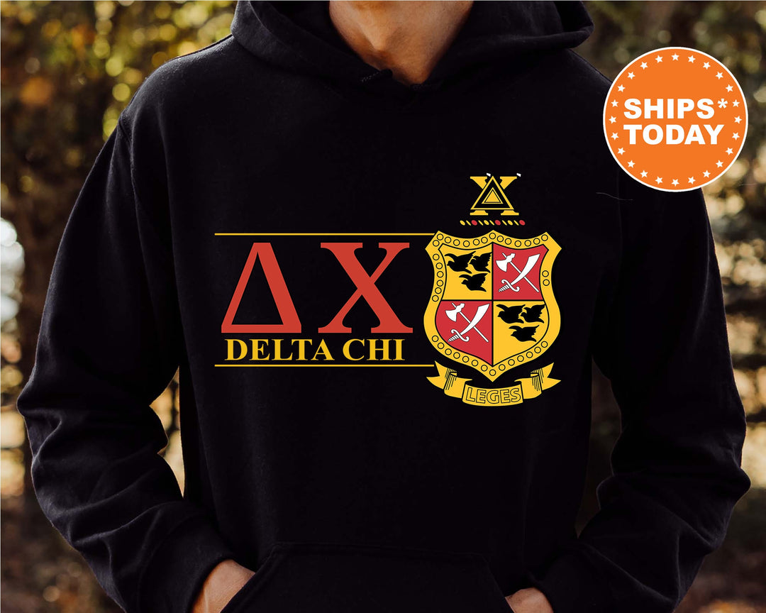 Delta Chi Timeless Symbol Fraternity Sweatshirt | D-Chi Fraternity Crest Sweatshirt | College Crewneck | Fraternity Gift 10048g