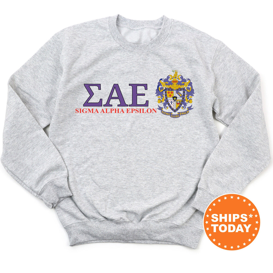 Sigma Alpha Epsilon Timeless Symbol Fraternity Sweatshirt | SAE Fraternity Crest Sweatshirt | College Crewneck | Fraternity Gift