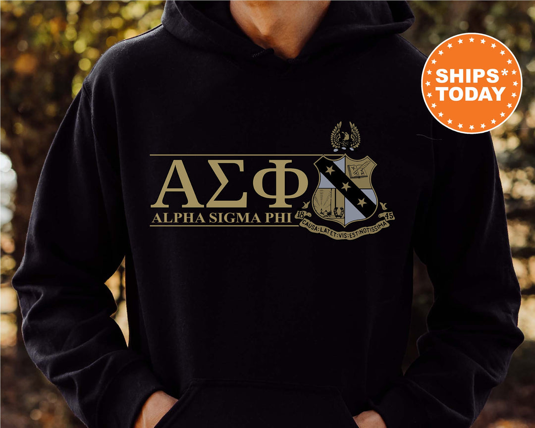 Alpha Sigma Phi Timeless Symbol Fraternity Sweatshirt | Alpha Sig Fraternity Crest Sweatshirt | College Crewneck | Fraternity Gift