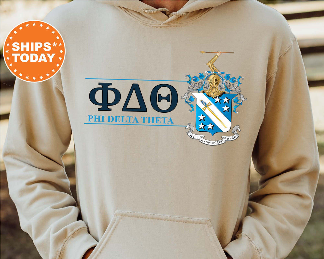 Phi Delta Theta Timeless Symbol Fraternity Sweatshirt | Phi Delt Fraternity Crest Sweatshirt | College Crewneck | Fraternity Gift _ 10055g