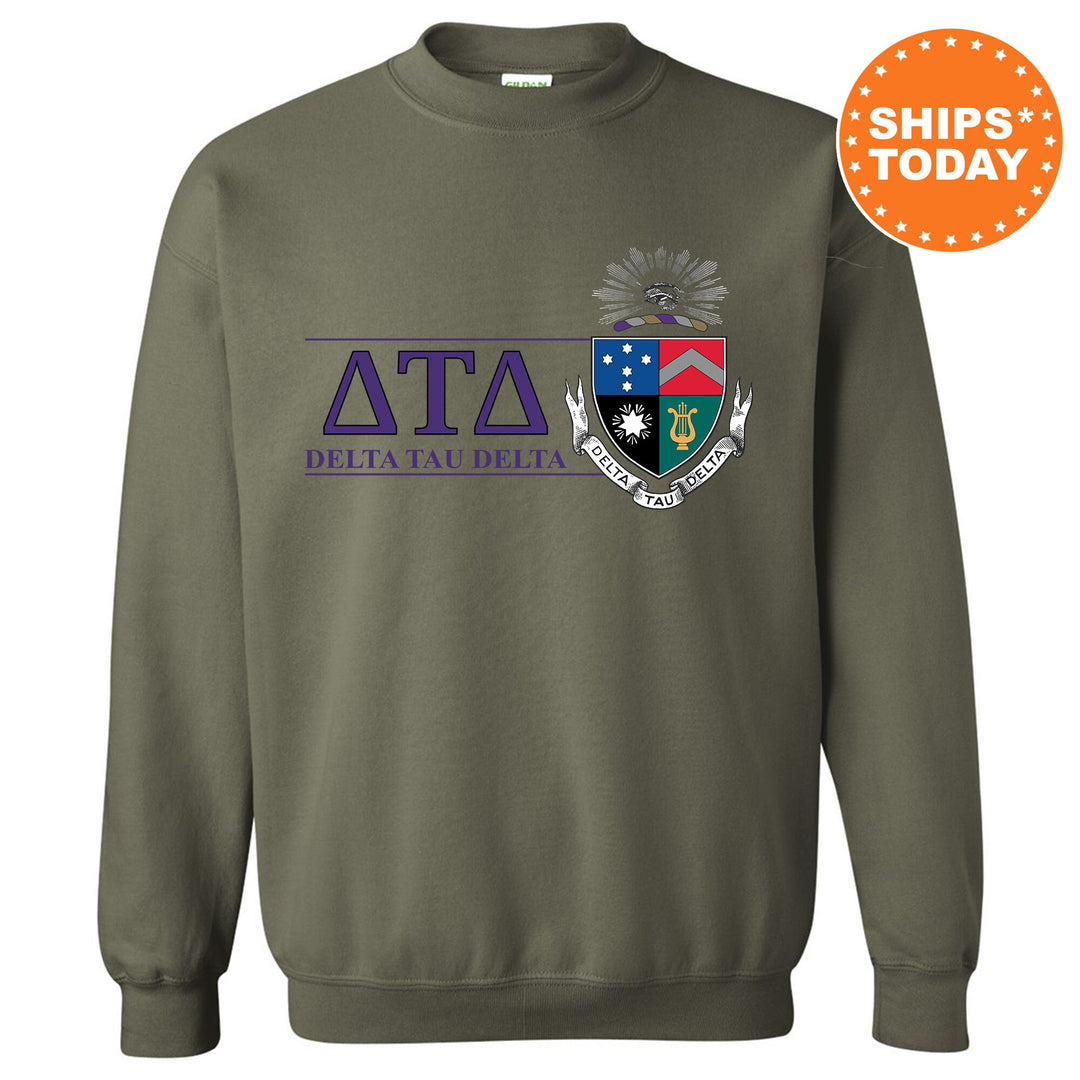 Delta Tau Delta Timeless Symbol Fraternity Sweatshirt | Delt Fraternity Crest Sweatshirt | College Crewneck | DTD Fraternity Gift