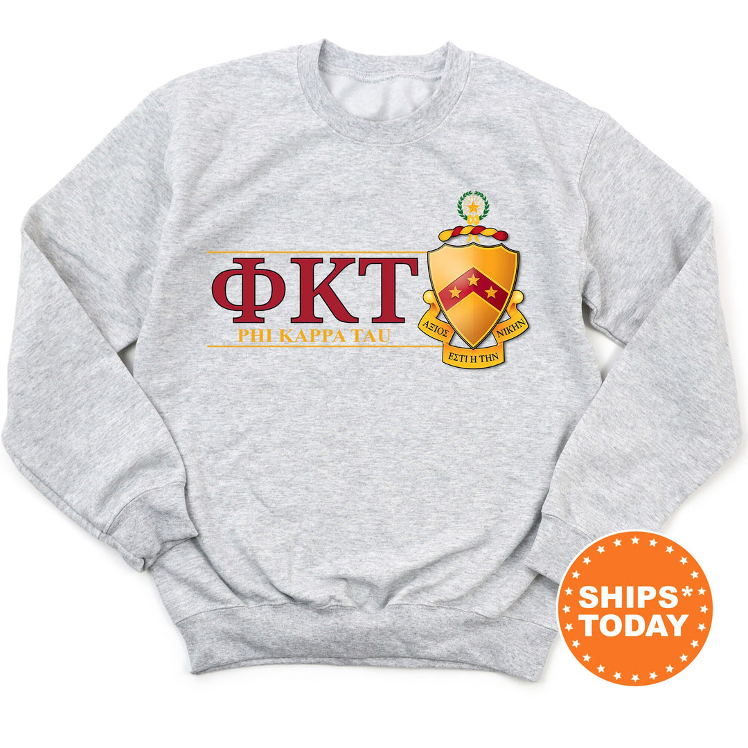Phi Kappa Tau Timeless Symbol Fraternity Sweatshirt | Phi Tau Fraternity Crest Sweatshirt | College Crewneck | Fraternity Gift
