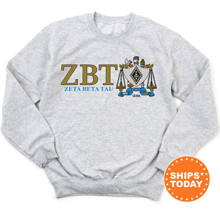 Zeta Beta Tau Timeless Symbol Fraternity Sweatshirt | ZBT Fraternity Crest Sweatshirt | College Crewneck | Fraternity Gift