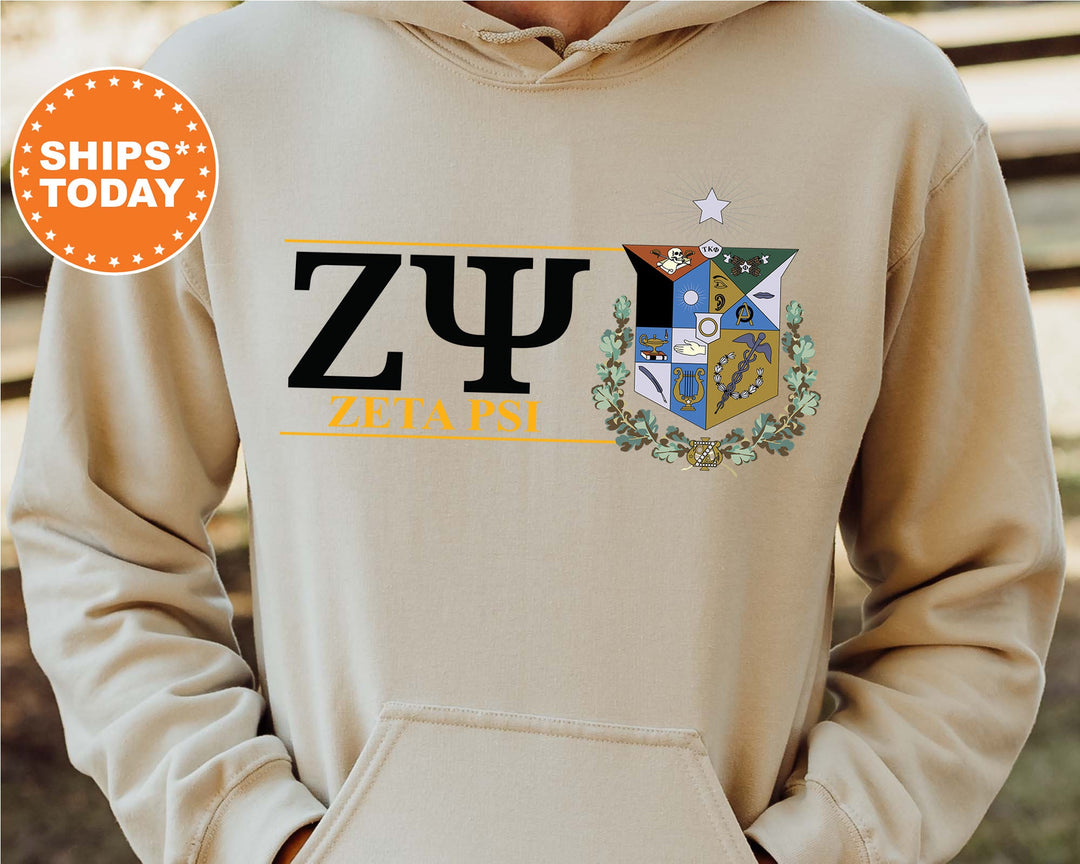 Zeta Psi Timeless Symbol Fraternity Sweatshirt | Zete Fraternity Crest Sweatshirt | College Crewneck | Fraternity Gift