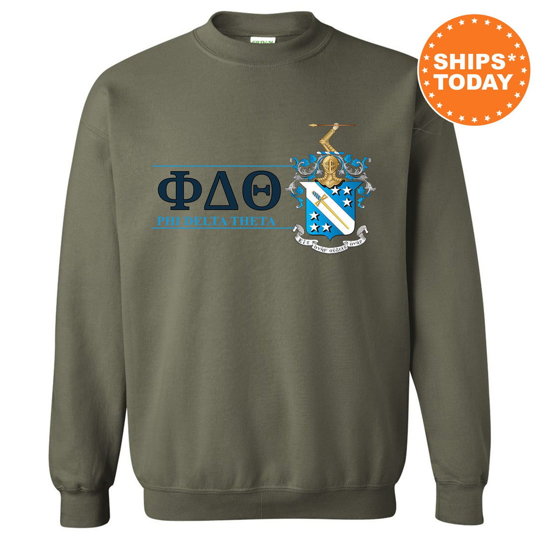 Phi Delta Theta Timeless Symbol Fraternity Sweatshirt | Phi Delt Fraternity Crest Sweatshirt | College Crewneck | Fraternity Gift _ 10055g